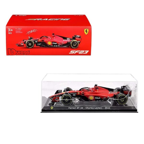 Bburago - 1:24 Ferrari SF-23 Charles Leclerc #16 with Helmet