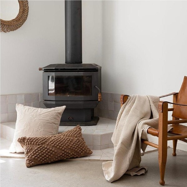 Bambury - Cora Square Cushion Pebble