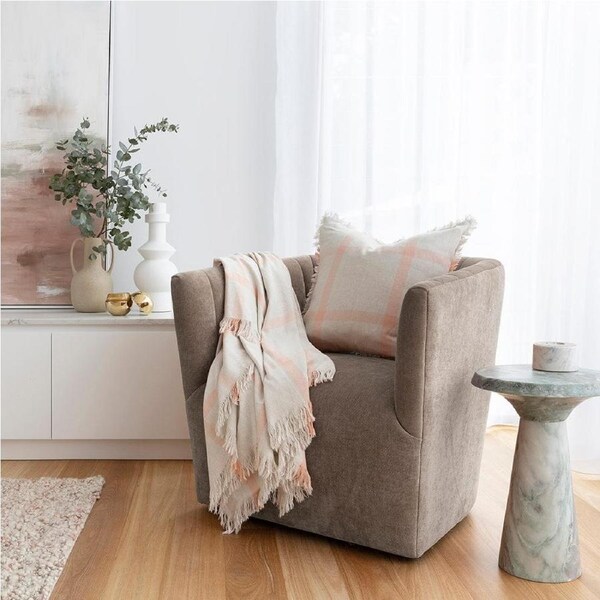 Bambury - Stewart Square Cushion Papaya