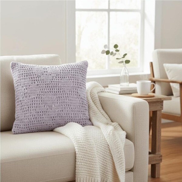 Bambury - Callista Square Cushion Lilac