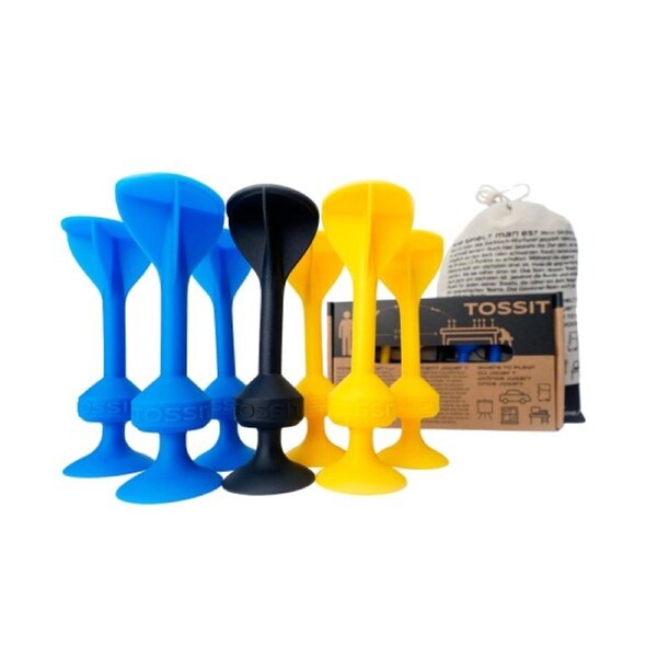 TOSSIT - Suction Cup Darts Game - Starter Pack Blue Yellow