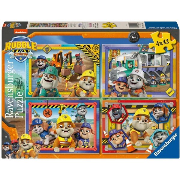 Ravensburger - Rubble & Crew Bumper Puzzle Pack 4x42pc