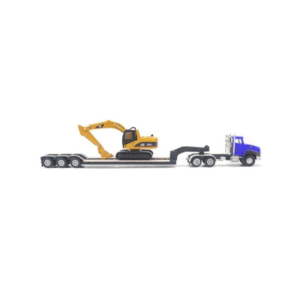 Diecast Masters 1:87 - Cat CT660 Tractor & Lowboy - W/Excavator Kids Toy 8y+ Asstd