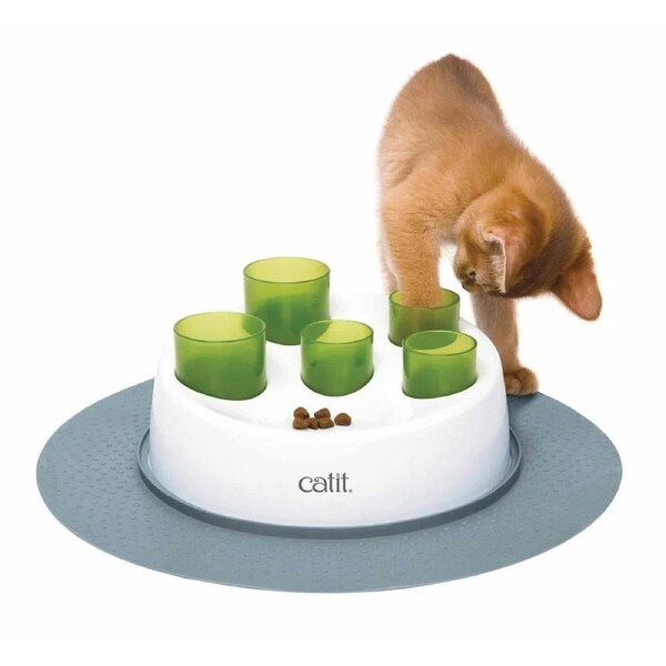 Cat Kitten Food Hunting Challenge Toy - Hiding Kibble Dryfood Game Feeder Puzzle