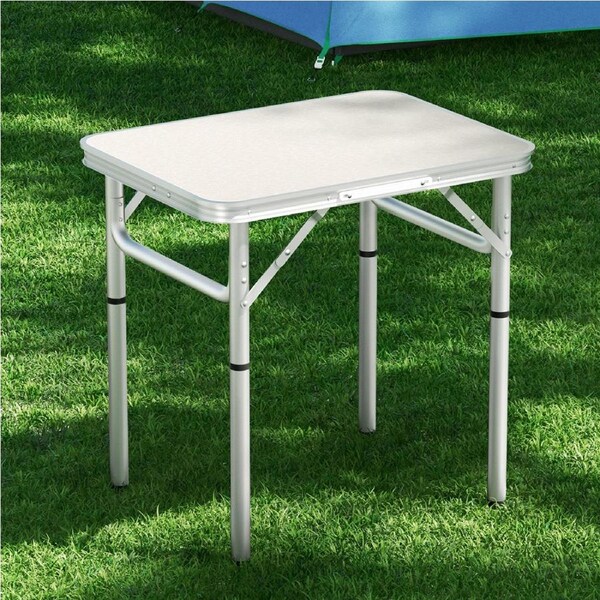 Folding Picnic Table Height Adjustable Fold Up Camping Aluminium Foldable Camp