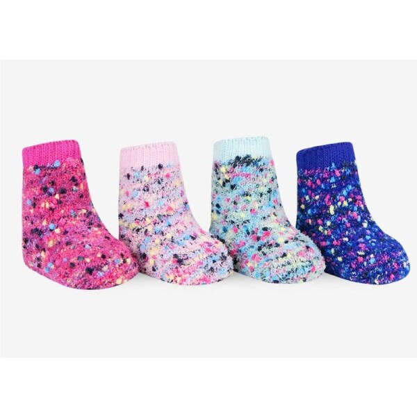 WADDLE Baby Socks : Confetti (4 Pack/ 0-12 Mo.) 100573