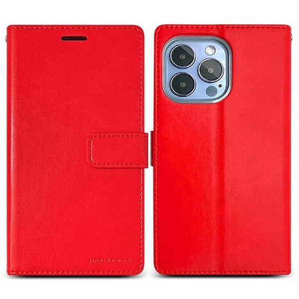 Roar Blue Moon [Choice Diary] Wallet Case, iPhone 14 Plus-Red