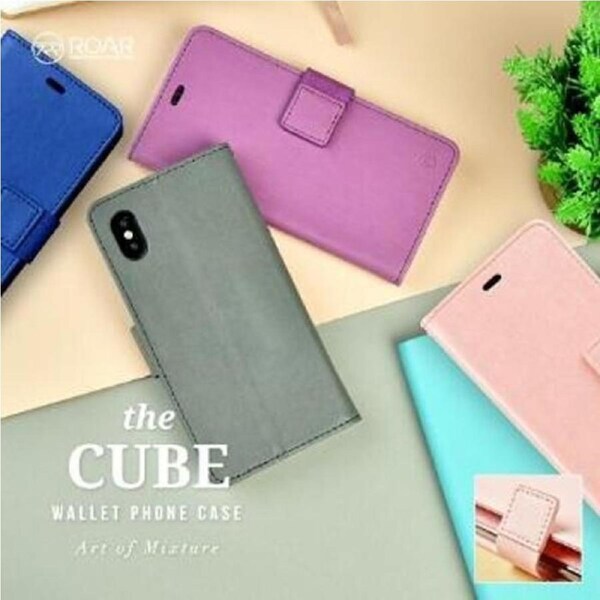 Roar Rich Diary [The Cube] Wallet Case, Samsung s23 Ultra-Pink