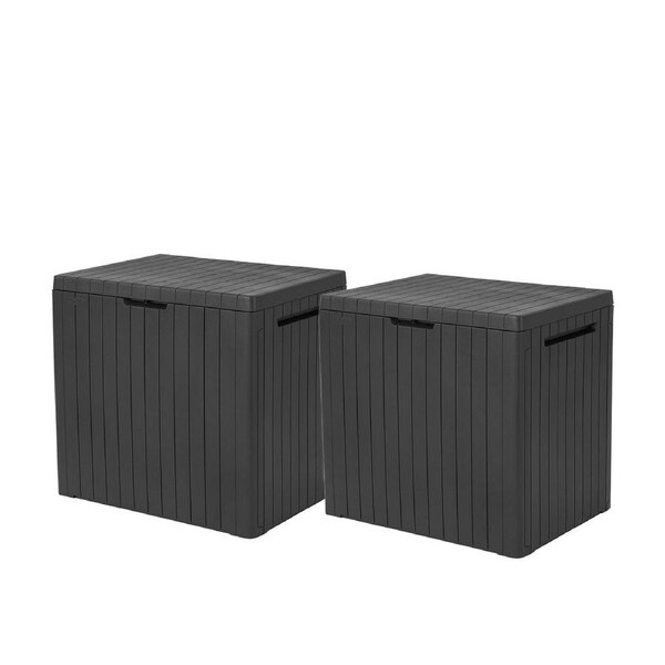 Keter City Box - 113L Outdoor Storage Box - 2 PACK