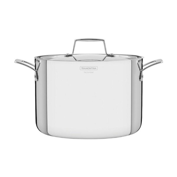 Tramontina Stock Pot Tri-Ply Stainless Steel Induction Safe w/Lid 24cm/7.7L
