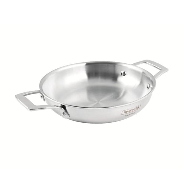 Tramontina Fry Pan Tri-Ply Stainless Steel Double Handle Induction Safe 26cm