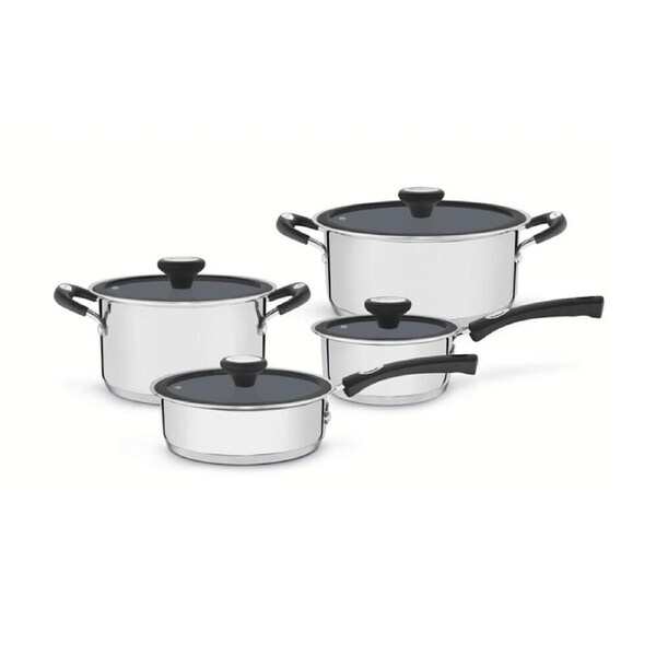 4pc Tramontina Solar Cookware Set Ceramic Coated Induction w/Silicone Handles