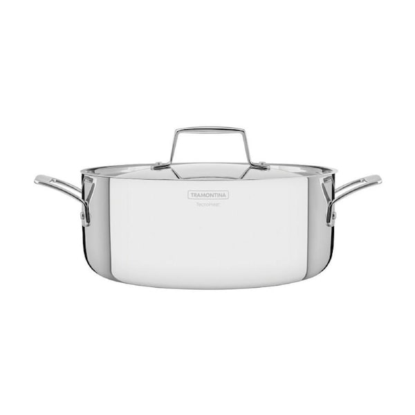 Tramontina Shallow Casserole Pan Stainless Steel Induction Safe 24cm/4.7L