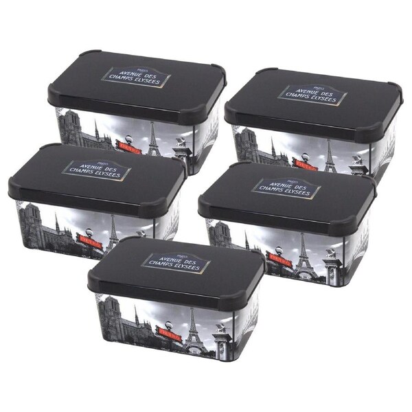 Curver Deco Storage Box Paris (Small) - 5 PACK