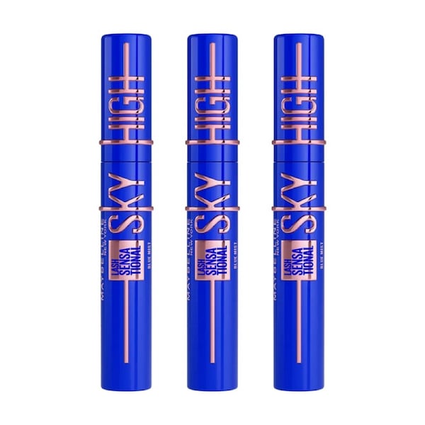 3 x Maybelline Sky High Lash Sensational Mascara 7.2mL - 797 Blue Mist