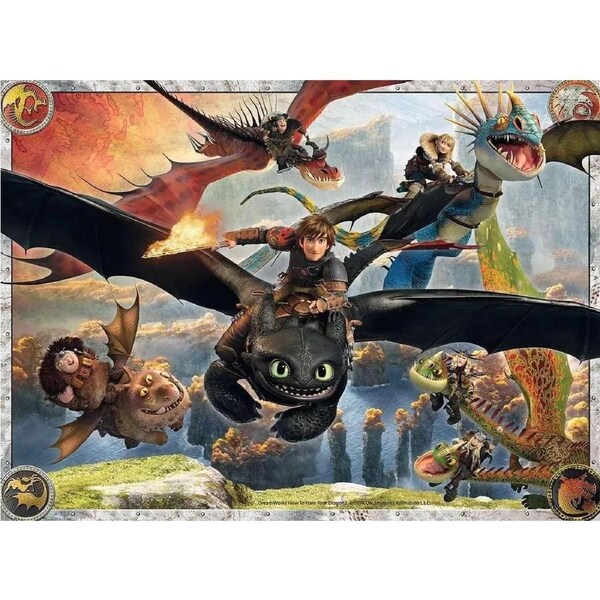 Ravensburger - How to Train Your Dragon: Easily Tamed Dragons Puzzle 150pc