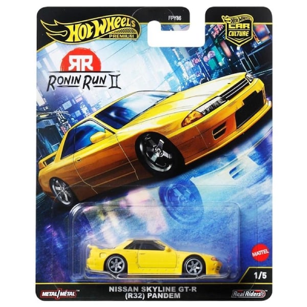 Hot Wheels Premium Car Culture Ronin Run II Nissan Skyline GT-R R32 Pandem Diecast Vehicle
