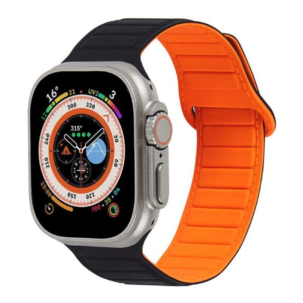 Nevenka Silicone Magnetic Watch Bands Adjustable Loop Strap for Apple Watch-2 42/44/45/49mm