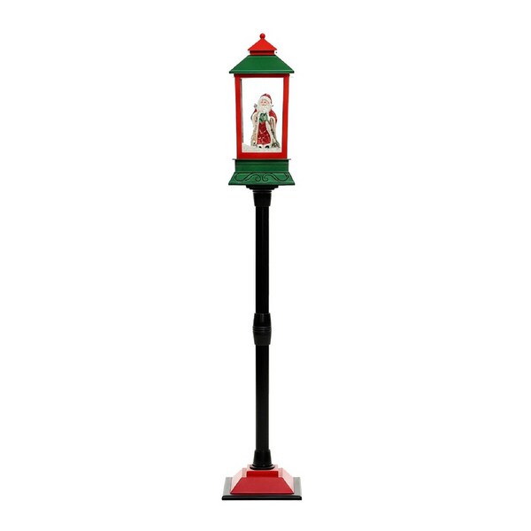 Festiva 148cm Green Christmas Lamp Post Decoration, Festive Holiday Lamp Post