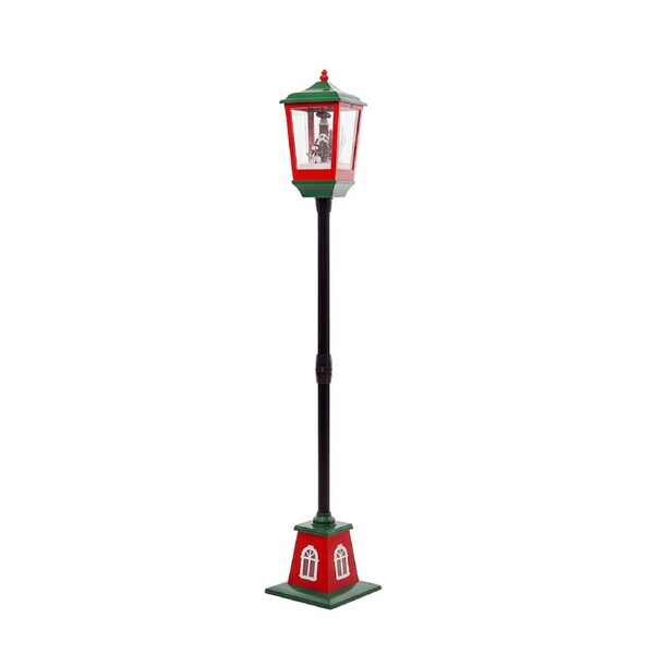 Festiva 157cm Green Christmas Lamp Post Fairy Light Decoration, Festive Christmas Street Light
