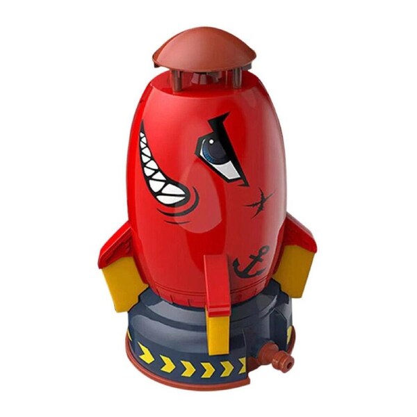 Red Outdoor Air Rocket Toys for Kids Fun Summer Garden Water Play Activity
