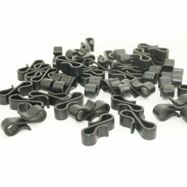 LED Fairy Lights Heavy Duty Gutter Hooks Black 100x Decorative Party String