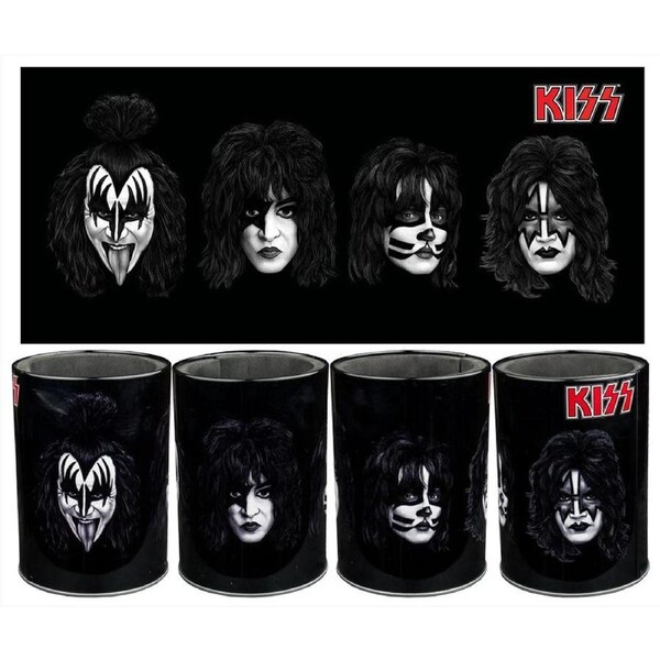 Kiss - Band Faces Metal Can Cooler