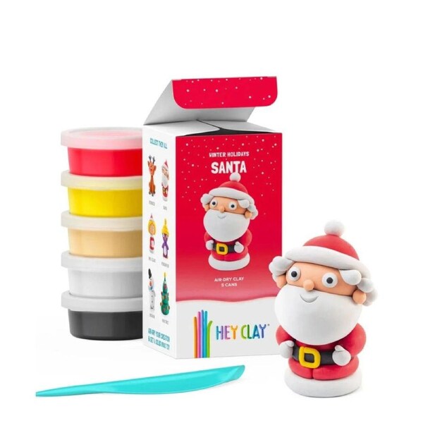 Hey Clay Winter Holidays Single Character Santa Set