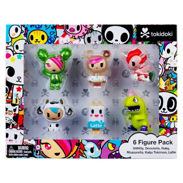Tokidoki Multipack 6 Figure Pack (SANDy, Donutella, Ruby, Mozzarella, Kaiju Tokimon, Latte)