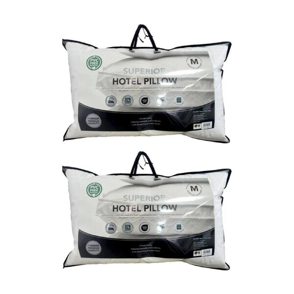 2PK Grosvenor House Superior Hotel Pillow Microfibre-Blended 1100g