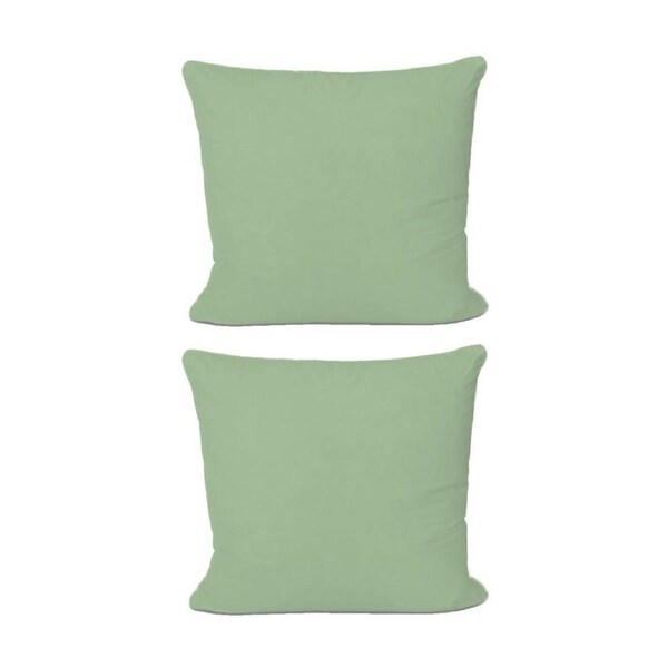 2PK The Lighthouse Washed Cotton European Pillowcase W/ Double Stitch Sage Green