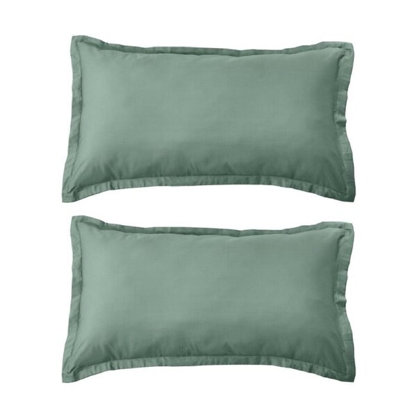 2PK Grosvenor House 500TC Egyptian Cotton King Tailored Pillowcase Slate Green