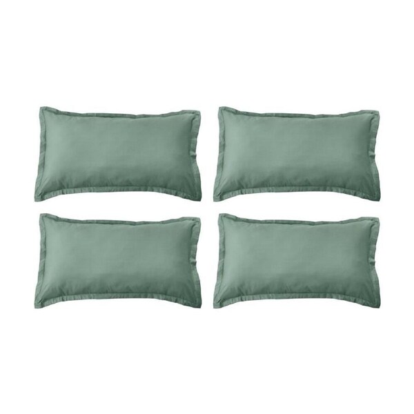 4PK Grosvenor House 500TC Egyptian Cotton King Tailored Pillowcase Slate Green