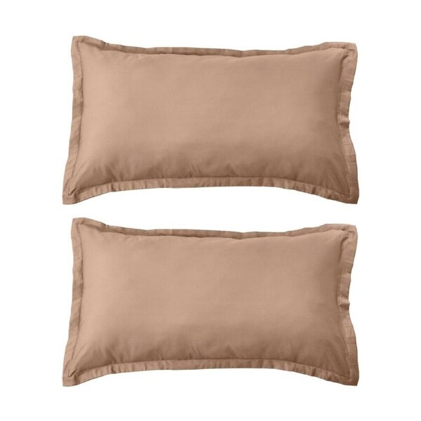 2PK Grosvenor House 500TC Egyptian Cotton King Tailored Pillowcase Clay