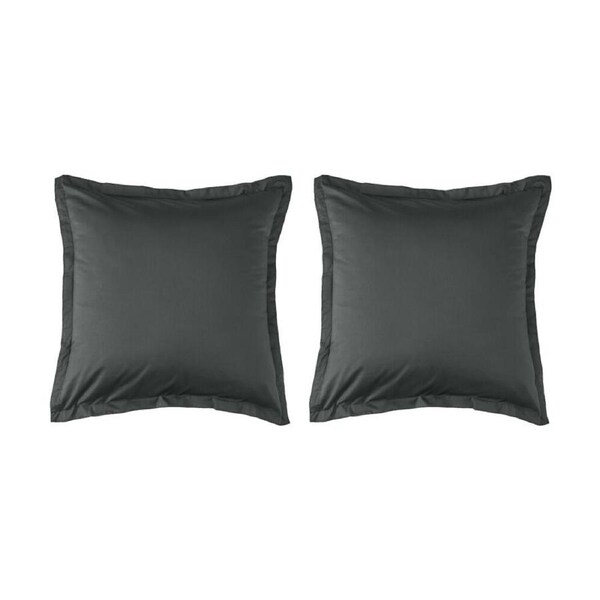 2PK Grosvenor House 500TC Egyptian Cotton Tailored European Pillowcase Charcoal