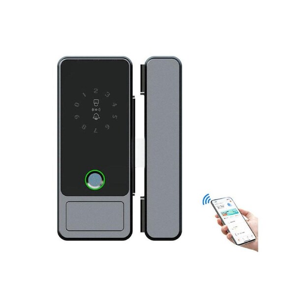 BDI Smart Glass Door Lock Keyless Entry with Fingerprint PIN IC Card and App Control