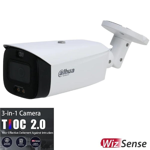 Dahua 5MP TiOC Full Colour Bullet Network Camera White