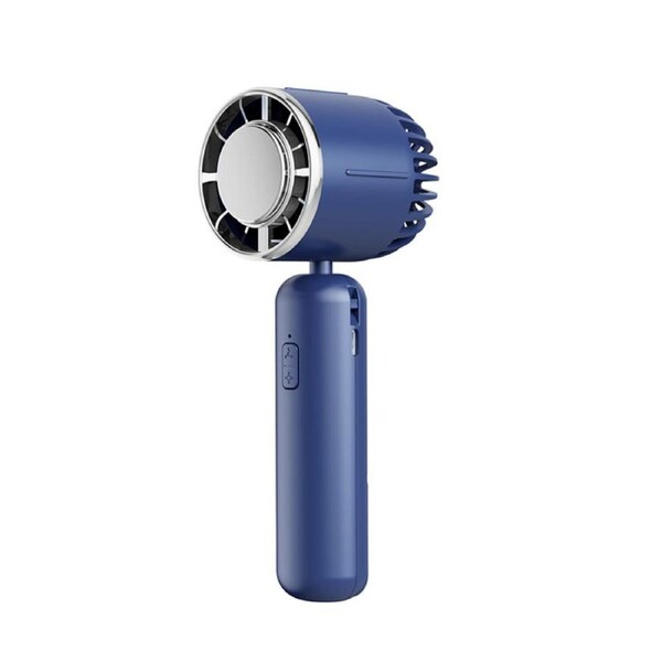Catzon Portable Handheld Fan with Ice Cooling Pad Upgrade Battery Capacity-Blue