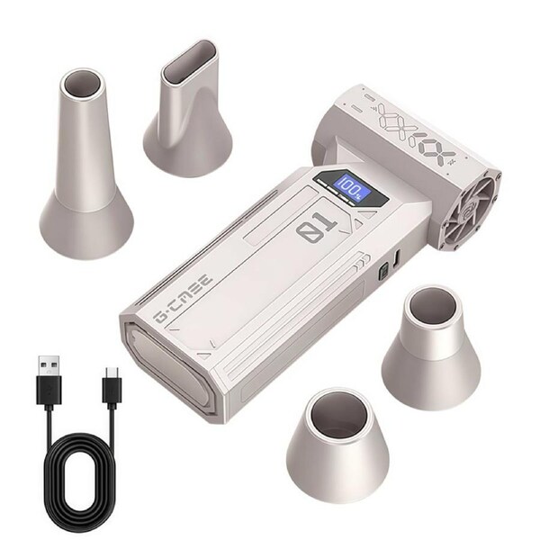 Catzon 4 Speeds Compressed Air Duster 120000RPM Mini Turbo Violent Fan-Champagne