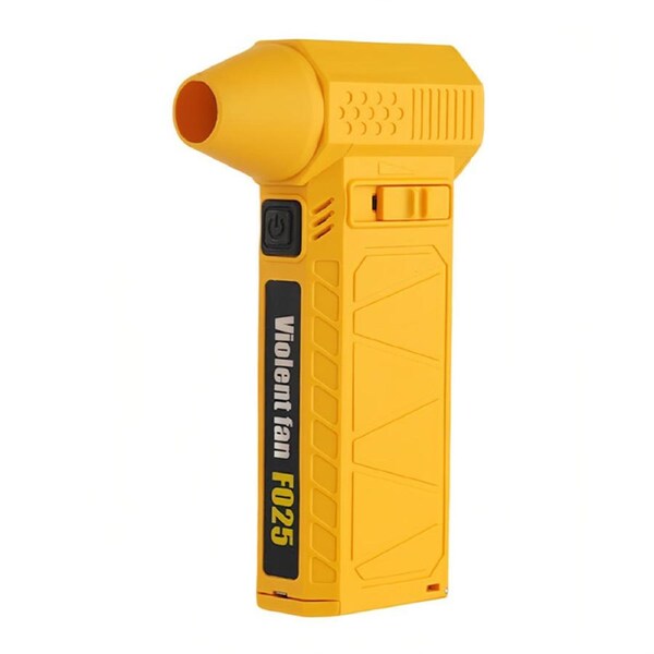 Catzon Rechargeable Mini Fan Violent Fan 80000 RPM Compressed Air Duster-Yellow
