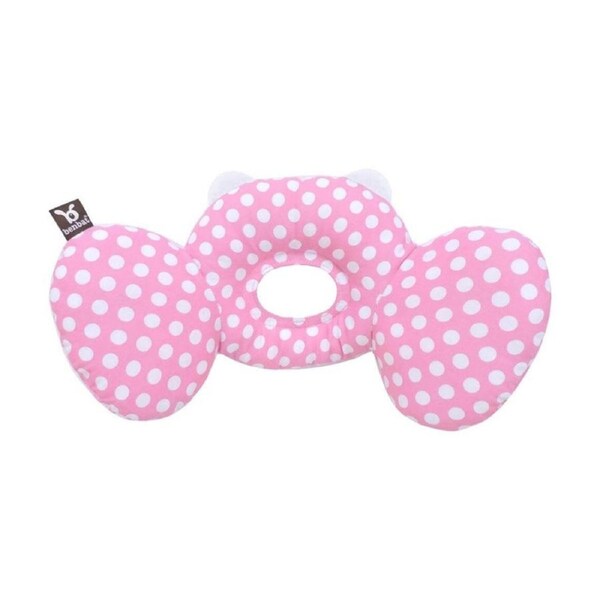 Benbat Bear Hug Baby Headrest Neck Support Pink White Dots 0-12 Months
