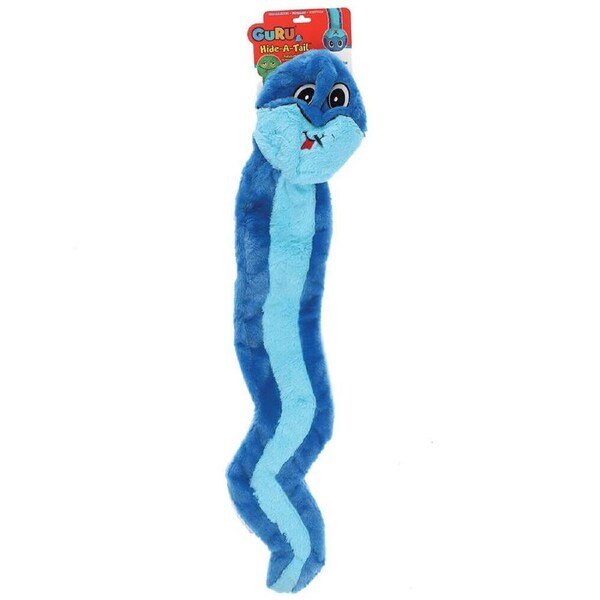 GURU Hide-A-Tail Blue Snake Extra - Large (4x22x91cm) Durable, Fun & Enriching Play Toy for Dogs