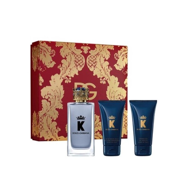 DOLCE & GABBANA K 100ML GIFT SET 3PC EDT SPRAY FOR MEN BY DOLCE & GABBANA
