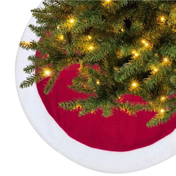 Red and White Christmas Tree Skirt