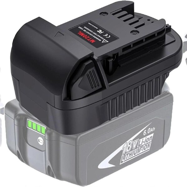 MT20ML Battery Adapter Convert Makita Bl1860 18V Li-ion Battery to Milwaukee M18