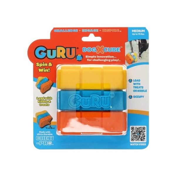 GURU Dog-X-Cube 10.2Cm - Durable, Fun & Enriching Play Toy for Dogs