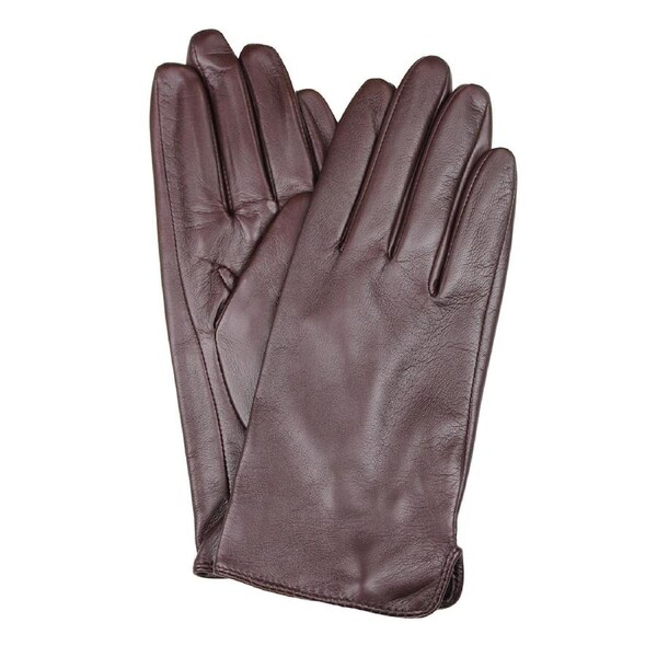 Dents Womens Classic Leather Gloves Winter Warm Soft Smooth Grain - Chocolate X-Large