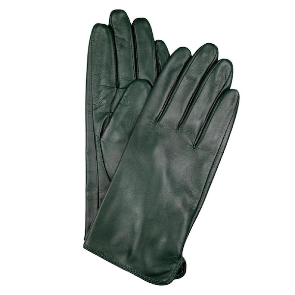Dents Womens Classic Leather Gloves Winter Warm Soft Smooth Grain - Forest Green X-Large