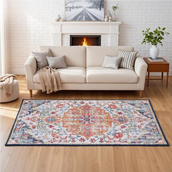 Artiss Floor Rug 120X170cm Large Washable Geometric Area Rug Modern Carpet Mat