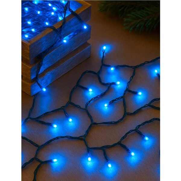 300 LED connectable Coloured cable string light Blue